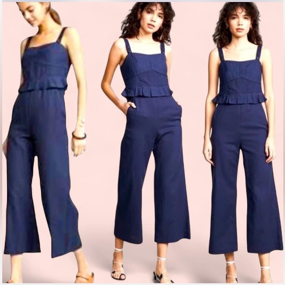 Sea New York O'Keefe Quilted Corset Jumpsuit in Navy